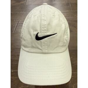 Nike Youth Heritage86 White Center Swoosh Adjustable Strapback Hat CI2961 100